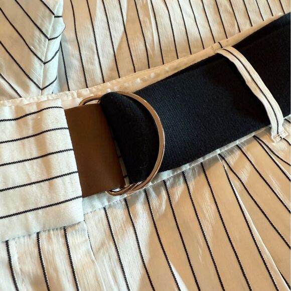 TIBI Cecil Striped Culottes With D-ring Belt - like new - high waist wide leg - Picture 8 of 11